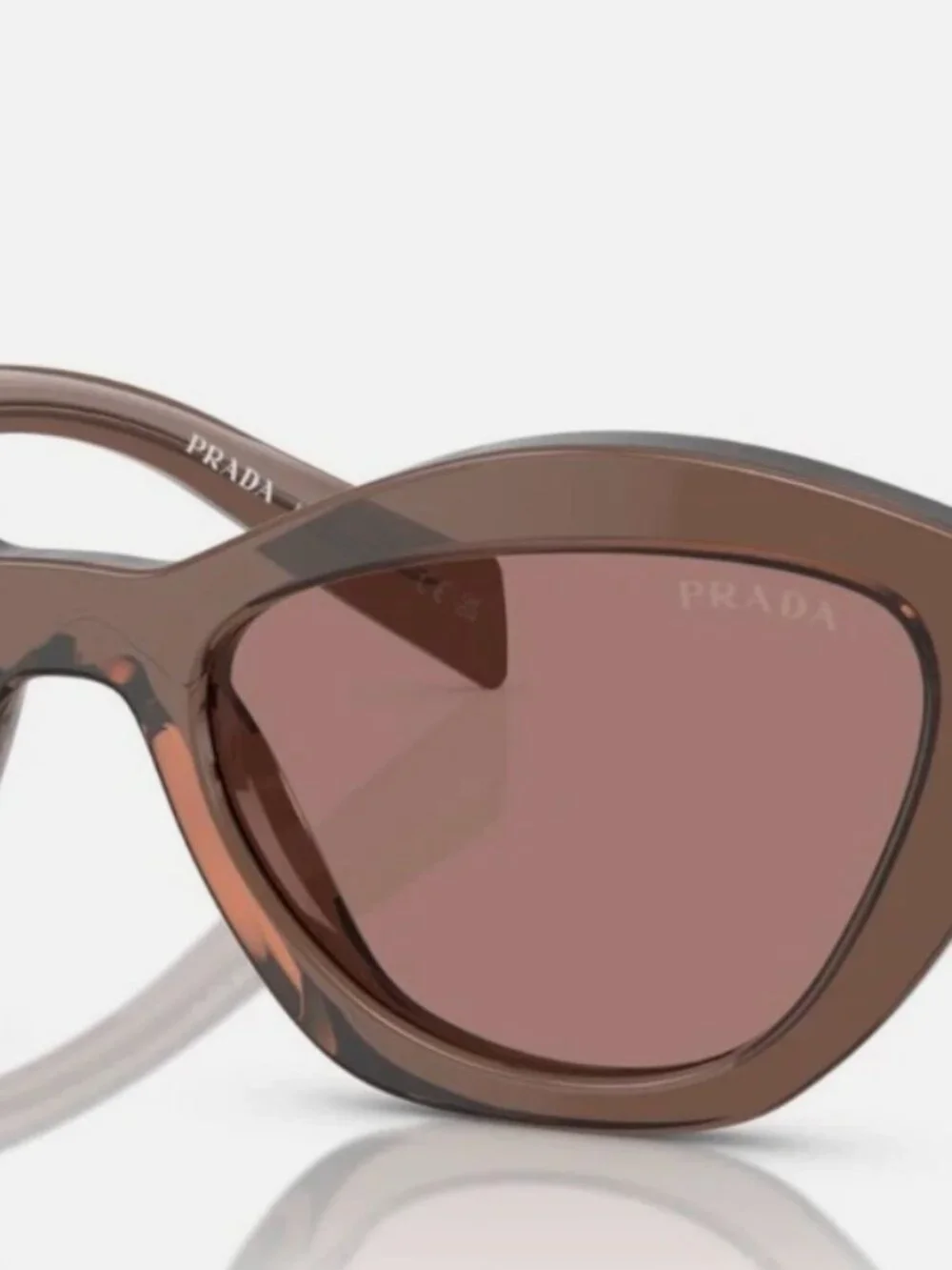 Prada PR A02S Brown Transparent/Brown (17O-60B) Sunglasses - Picture 12 of 12